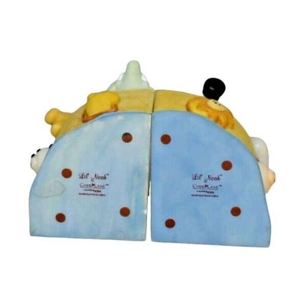 Lil Noah by Cheri Lane Vintage 2003 Animal Ark Resin Bookends - Picture 5 of 5